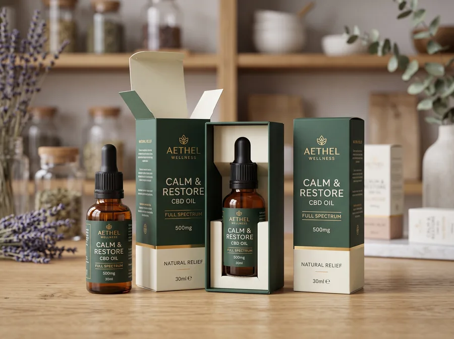 CBD oil bottle boxes