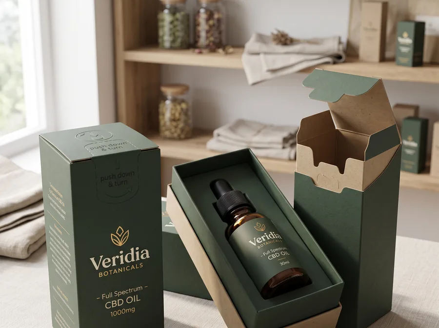 Child resistant CBD oil boxes