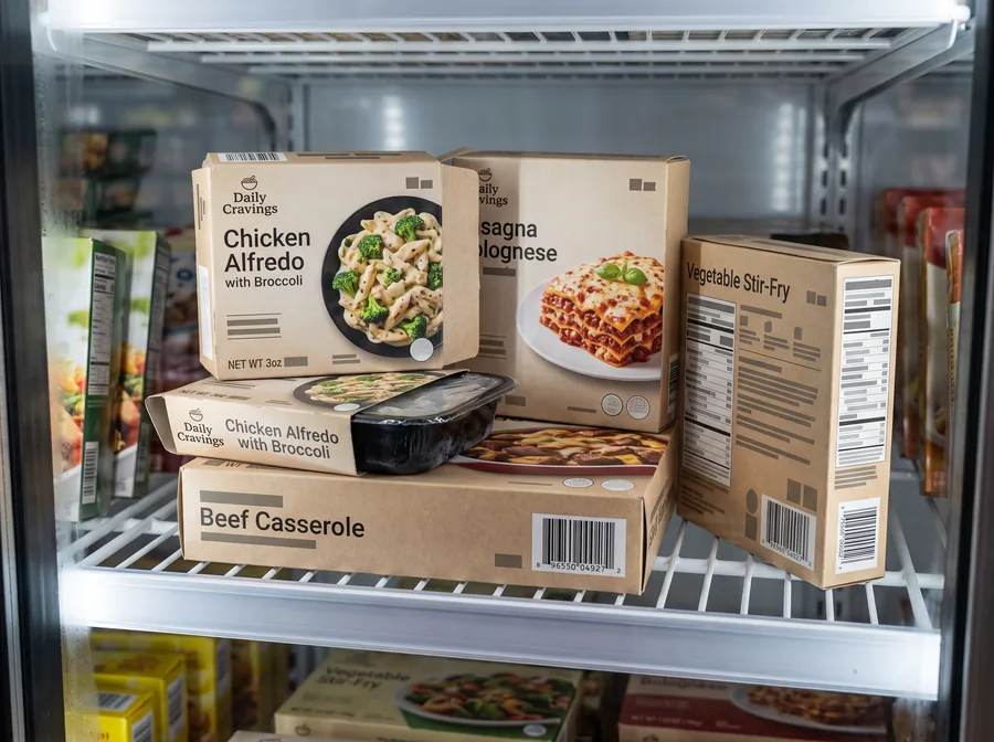 Frozen meal cartons