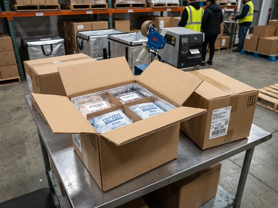 Ice pack compatible shipping boxes