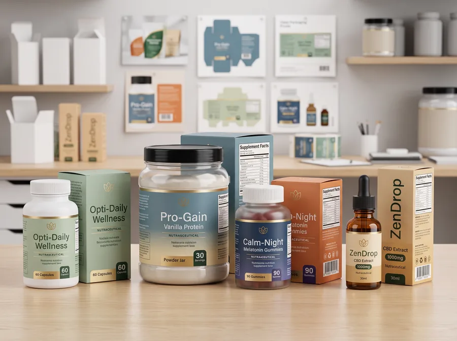 Custom nutrition packaging box