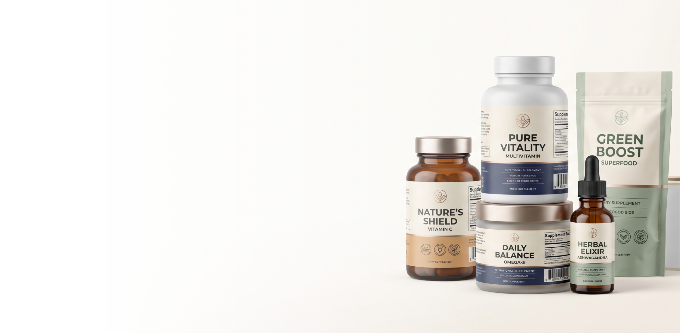Dietary supplement packaging built around the label
