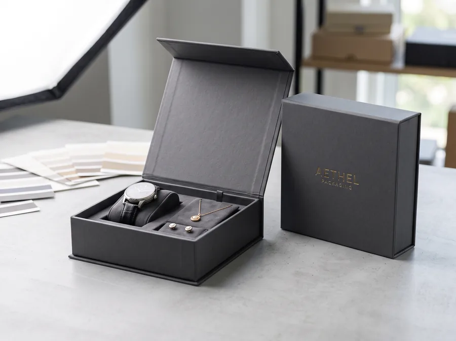 Hinged magnetic boxes