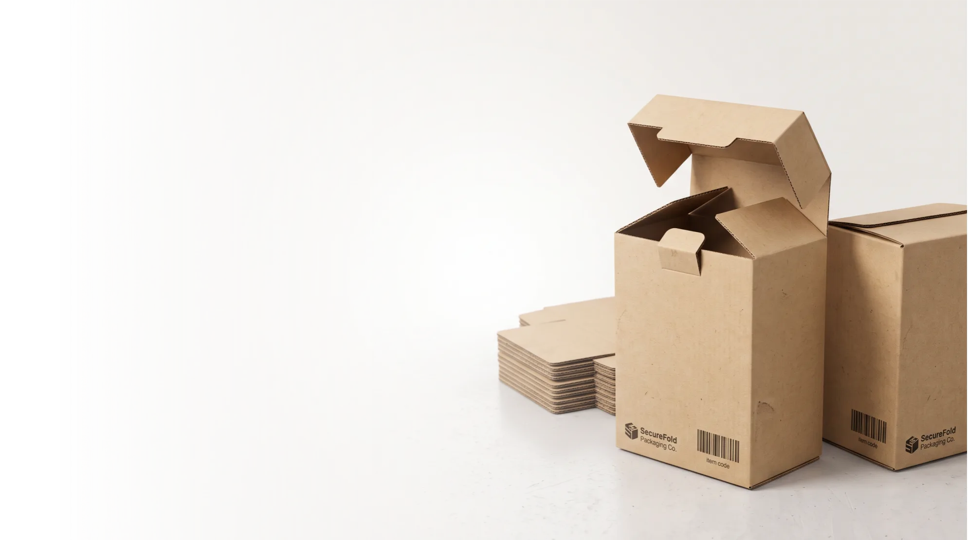 Roll top boxes, no tape, no glue, just an interlock